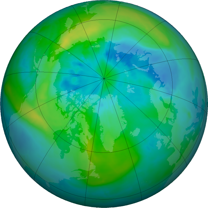 Arctic ozone map for 26 September 2015